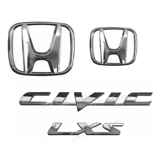 Kit Completo Emblemas Insignias Honda New Civic Lxs O Exs