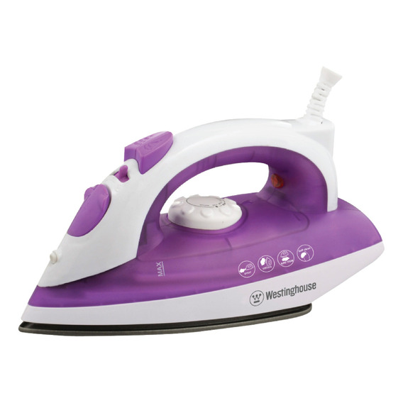 Plancha A Vapor Base Cerámica 1600 Watts Westinghouse Pl1601 Color Violeta