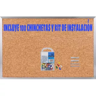 Pizarron De Corcho 90x120 Chinchetas Gratis Envío Incluido