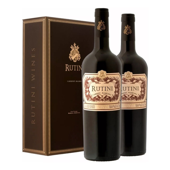 Estuche Rutini Cabernet Malbec X2 Botellas 750 Ml