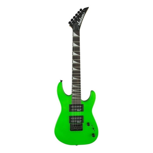 Guitarra eléctrica Jackson JS Series Dinky Minion JS1X de álamo neon green brillante con diapasón de amaranto