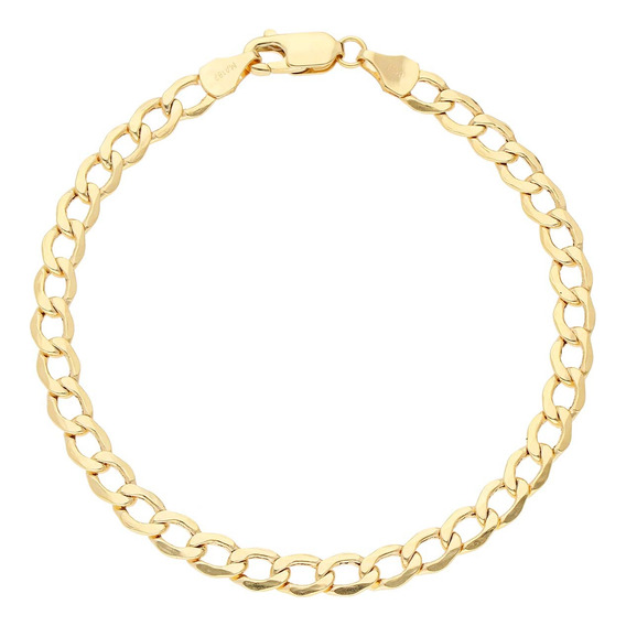 Pulsera Pulso Esclava Oro 10k Kilates Barbado 4.9mm 18cm 