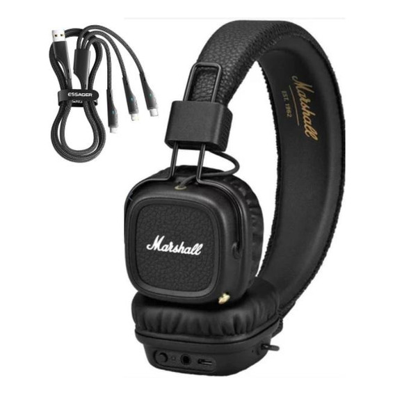 Audífonos Inalambricos Marshall Black (cargador 3-1 Regalo)