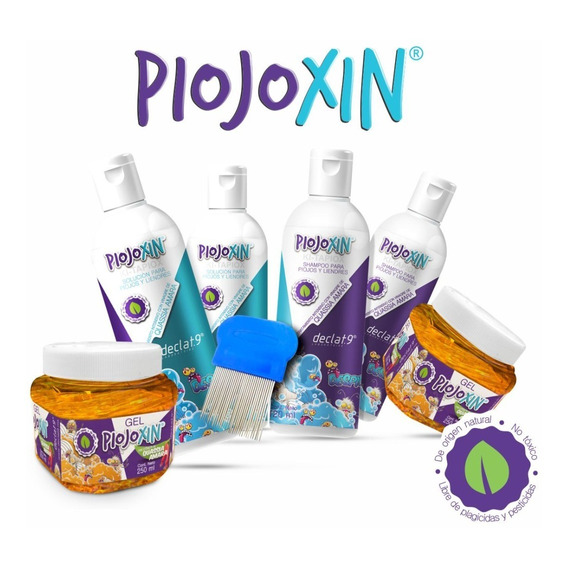 Kit Antipiojos Piojoxin 2 Shampoo 2 Solucion 2 Gel  1 Peine