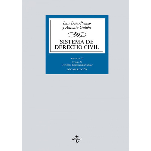 SISTEMA DE DERECHO CIVIL - LUIS/GULLON  ANTONIO DIEZ-PICAZO, de LUIS/GULLON  ANTONIO DIEZ-PICAZO. Editorial Tecnos en español