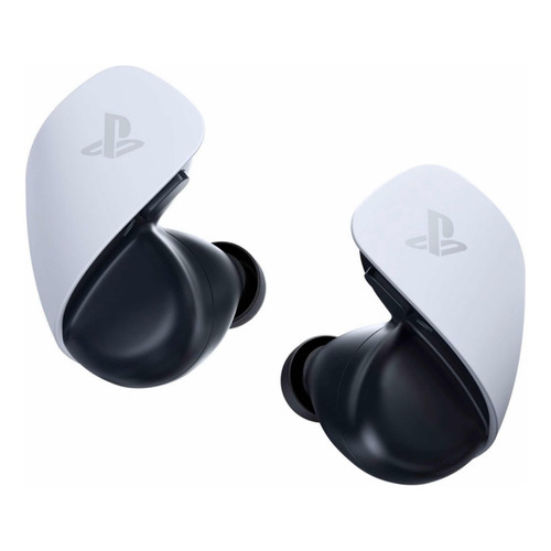Auriculares in-ear inalámbricos Sony Pulse Explore 1000038064 blanco y negro con luz  naranja