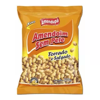 Pacote Amendoim Sem Pele Torrado E Salgado 500g - Amendupã