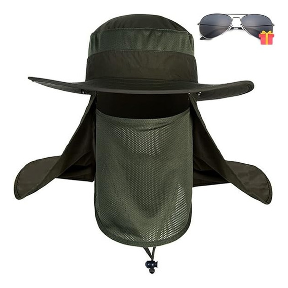 Sombrero De Protección Solar Para Pesca +  Anteojos De Sol