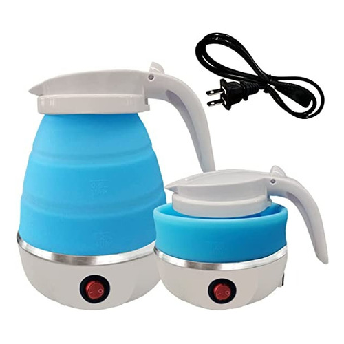 Calentador Hervidor De Agua Plegable Eléctrico Viaje 600ml Color Azul