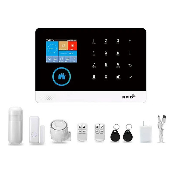 Alarma 433mhz Wifi + Gsm Auto-dial Sensor De Puerta Pir Cont