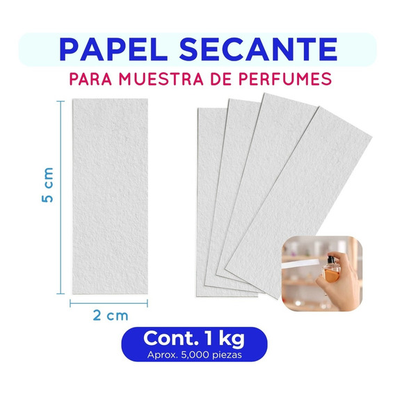  1 Kg Muestras O Muestrarios De Perfume Papel Secante 2x5 Cm