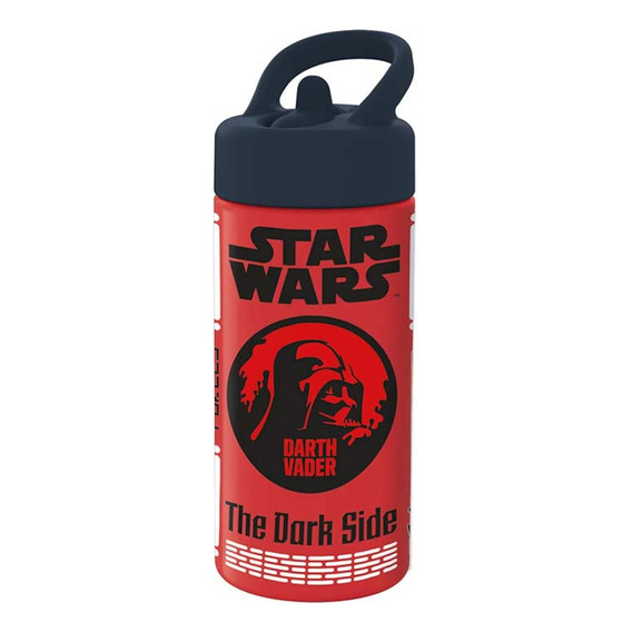 Botella Plástico 410 Ml Star Wars Libre Bpa Pajita Rebatible
