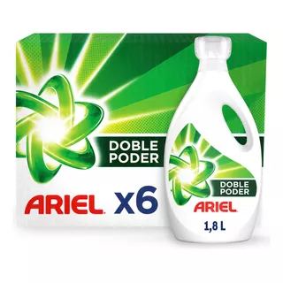 Pack 6 Botellas Detergente Ariel Power Liquid 1,8 Lt