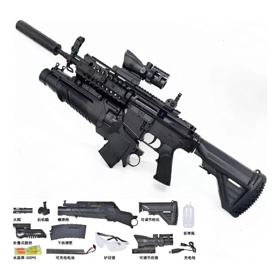 Pistola Fusil De Hidrogel Hk416 Premium