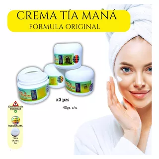 3 Crema Tía Mana Original De Morelia Chica 40gr Aclarante