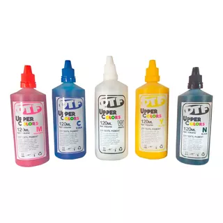 Tinta Dtf Por Kit De 5 Colores De 120 Ml. Cada Color