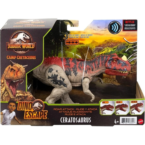 Juguete Para Niños Jurassic World Ceratosaurus, Ruge Y Ataca