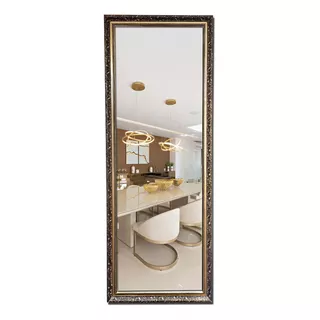 Espelho Grande Corpo Inteiro C/ Moldura Dourada - De Parede