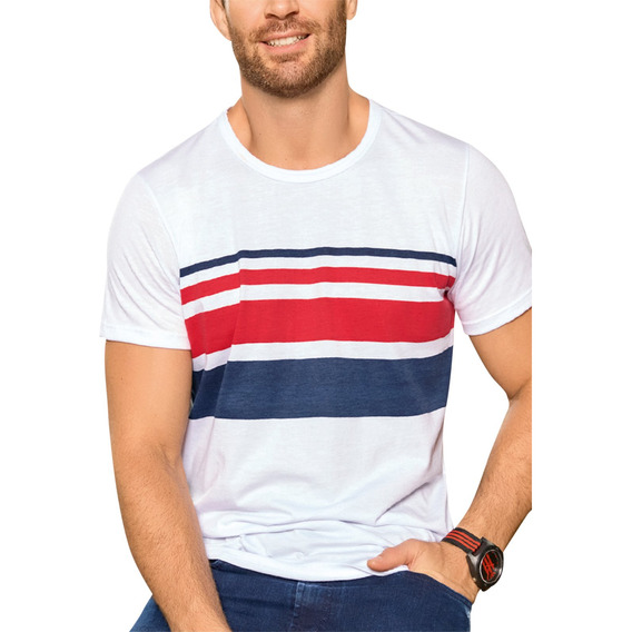 Camiseta Para Hombre Blanco Mp