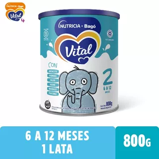 Leche De Fórmula En Polvo Sin Tacc Nutricia Bagó Vital 2 En Lata De 1 De 800g - 6  A 12 Meses