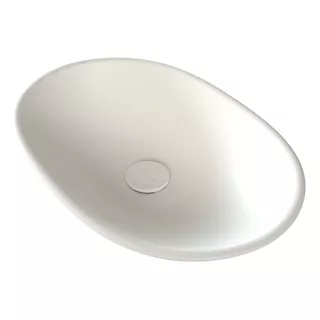 Bacha De Apoyo Baño Inari Oval En Solid Surface Blanco Liso