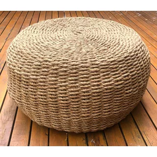 Puff De Seagrass Sin Patas De 65x35 Cm Importado De Vietnam