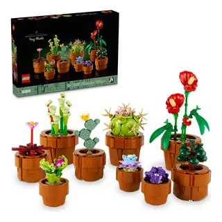 Lego® Icons Plantas Pequeñas Set De Construcción Ornamental Para Adultos, Modelos De Adorno De Especies Carnívoras, Tropicales Y Áridas, Colección Botanical 10329