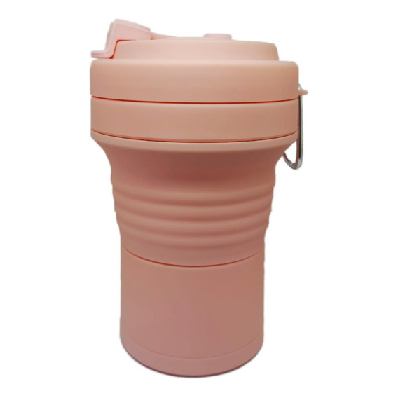 Vaso Silicona Plegable Con Tapa De Viaje 550ml