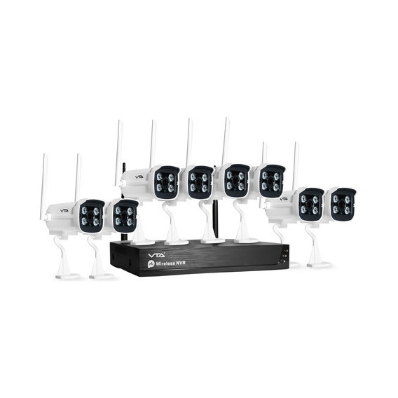 Kit Dvr Octagon 8 Cámaras 6tb Vta+ Smart Home Color Blanco