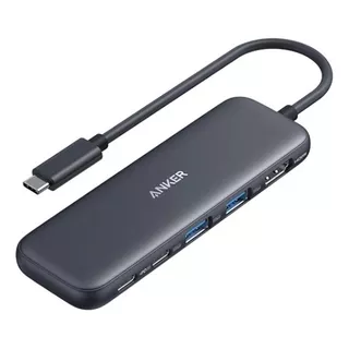 Anker Hub Usb C Adaptador Usb Tipo C 5 Puertos Hdmi Pd 100w Cor Cinza-oscuro