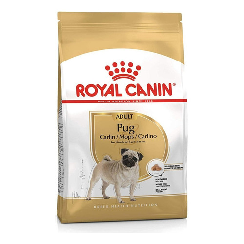 Alimento Royal Canin Breed Health Nutrition Pug para perro adulto de raza pequeña sabor mix en bolsa de 3kg