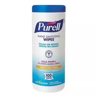 Wipes Toallas Desinfectantes Purell Con 100 Pzs