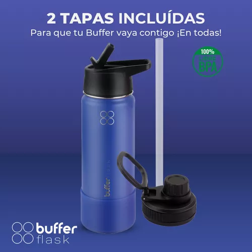 BUFFER FLASK Termo Botella Agua Niños Buffer Inoxidable - Rosa