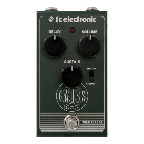 Pedal Tc Electronic Gauss Tape Echo Para Ecos De Banda Color Verde oscuro