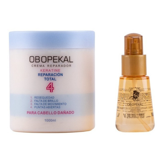 Obopekal® Kit Reparación Queratina Crema + Silicona