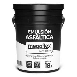 Pintura Asfaltica Acuosa Megaflex X 18 Litros