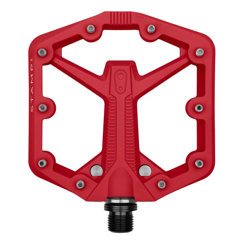 Pedal Para Bicicleta De Adultos X 2 Crankbrothers Stamp 1 V2 Color Rojo -111mm X 114mm X 20mm