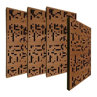 4 Panel Espuma Acústica Y Madera Element Difusión/absorción 