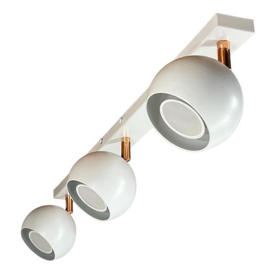 Aplique 1 Luz Mini Mun Blanco Con Cobre Apto Gu10 Deco Lmp