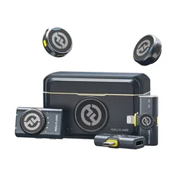 Microfone Hollyland Lark M2 Duo Combo Duplo Para 2 Pessoas Preto