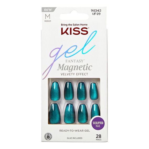 Uñas Postizas Kiss Gel Fantasy Magnetic X 28 Unidades