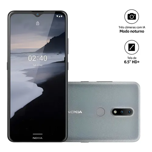 Smartphone Nokia 2.4 Nk015 Tela 6.5'' 64gb 3gb Ram Cinza | Frete