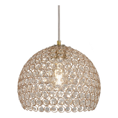 Colgante Copen Dorado Cristal 25cm Deco Moderno Apto Led E27