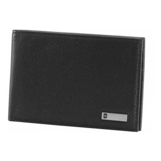 Billetera Victorinox Moritz con diseño Lisa color black de cuero - 8cm x 11cm x 1cm