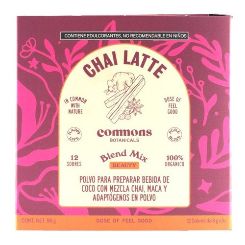 Chai Latte 96g Beauty Blend Adaptógeno Commons Orgánico