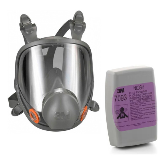 Kit Respirador Full Face 3m Serie 6900 Talla L + Filtro 7093