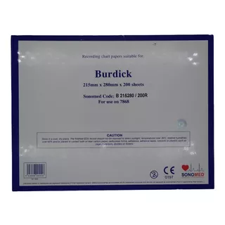 Papel Térmico Ecg Burdick E350i 215mm X 280mm, 200 Hojas