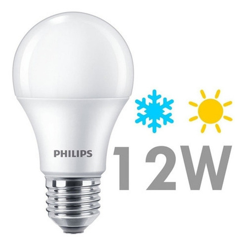 Luz Led Eco Home Led Bulb 12w E27 3000 6500k Gen Ii Phillips Color de la luz Blanco frío