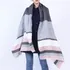 Bufanda De Invierno Tipo Pashmina A Rayas Con Costuras De Co