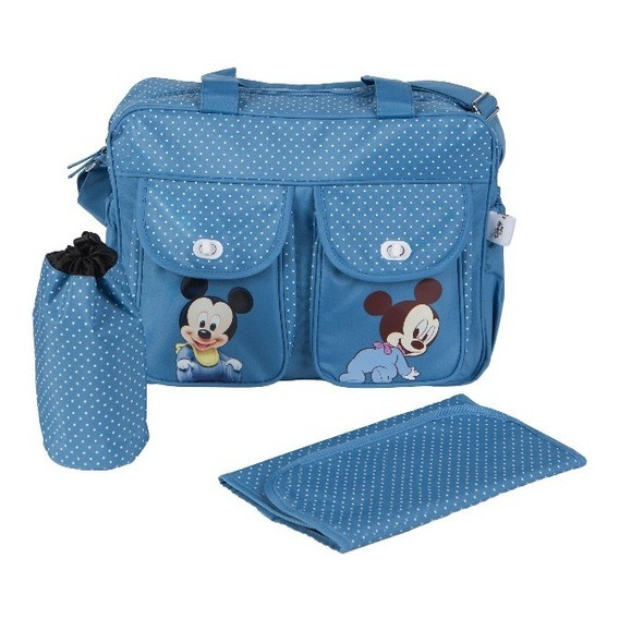 Bolso Maternal Con Cambiador De Disney Mickey Minnie Premium